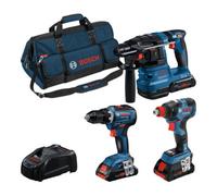 Bosch Bosch Combo Kit 3 pièces 18V : GSR 18V-55/GDX 18V-200/GBH 18V-22, 3 x batterie, chargeur rapide Quantité:1