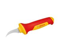 Bosch Couteau à dénuder VDE 1600A02NF6, lame serpette en acier S2, isolé 1000 V, quantité 1