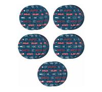 Bosch Bosch EXPERT O780 Set de feuilles abrasives, 150 mm, G60/G80/G120/G180/G240, 55 pcs Quantité:1