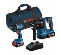 Bosch Bosch Kit Combo 2 pièces 18V : GSR 18V-45 + GBH 18V-22 + 2 x batterie 4.0Ah, chargeur rapide Quantité:1