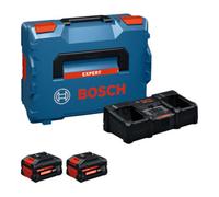 Bosch Kit de démarrage EXPERT 2x EXBA 18V-80 + chargeur EXAL18V2-320 L-BOXX 162