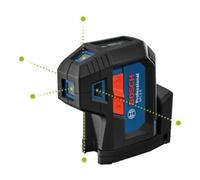 Bosch Laser à 5 points GPL 5 G 0601066P00 – laser vert, portée jusqu’à 30 m, housse