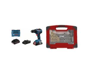 Bosch Bosch Perceuse-visseuse sans fil GSR 18V-55, 2x 4,0Ah ProCORE18V, chargeur - Set 2 pièces avec forets TiN, scie & jeu de embouts, 100 pcs Quantité:1