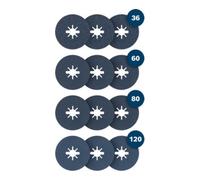 Bosch Bosch PRO Disque abrasif fibre X-Lock, 115 mm, K36|60|80|120, 12 pcs Quantité:1