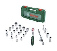 Bosch Jeu de cliquets 1/2" – 26 pièces avec douilles, clés mixtes à cliquet