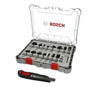 Bosch Bosch Set de fraises, 15 pièces, incluant un cutter gratuit Quantité:1