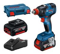 BOSCH GDX 18V-200 Visseuse a chocs/boulonneuse sans fil L-Case, 2x GBA 4,0Ah 06019J2206