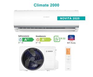 Bosch Climate 2000 CL2000 Set 70 WE Climatiseur Mono-Split 24 000 BTU 7 kW WiFi Ready Inverter R32 Blanc