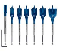 BOSCH Coffret de 7 meches plates EXPERT Self Cut Speed, 16/18/20/22/25/32 mm 2608900334