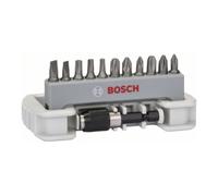 Bosch Embouts de vissage, set de 11 pièces avec porte-embout PH1; PH2; PH3; PZ1; PZ2; PZ3; T15; T20; T25; S0,6x4,5; S0,8x5,5; 25 mm Quantité:1