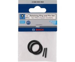 Bosch "Ensemble anneau de retenue et goupille, pour douille PRO Impact 1/4"", Protection"