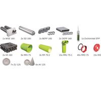 BOSCH Ensemble de ventilation résidentielle BOPA VE104 - Kit de distribution d'air par conduits ronds jusqu'à 250 m² - 7739621040