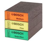 Bosch EXPERT 2608901175 - EXPERT Set 3 pièces éponge abrasive, 69 x 97 x 26 mm, M, F, SF