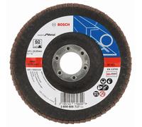 Bosch Plateau à lamelles X551 Expert pour métal 125x22,23 mm Grain 60 coudé 2608606717