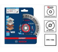 Bosch EXPERT Multi Disque à tronçonner diamanté Material 125 x 22,23 x 2,4 mm X-LOCK