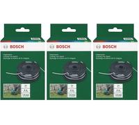 Bosch F016800351 Recharge et bobine de fil intégrée de 6 m de long Ø 1,6 mm d'épaisseur de fil pour coupe-bordures (Lot de 3)