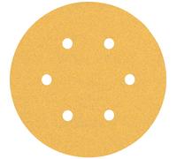 BOSCH Feuille abrasive EXPERT C470 a 6 trous, 150 mm, G 100, 5 pieces 2608900816