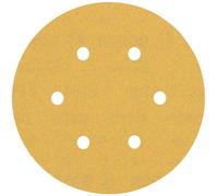 BOSCH Feuille abrasive EXPERT C470 a 6 trous, 150 mm, G 180, 50 pieces 2608900922