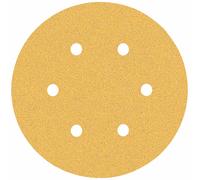 BOSCH Feuille abrasive EXPERT C470 a 6 trous, 150 mm, G 80, 5 pieces 2608900815
