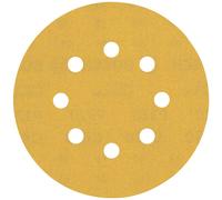 BOSCH Feuille abrasive EXPERT C470 a 8 trous, 125 mm, G 320, 5 pieces 2608900810