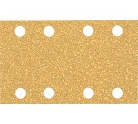 Bosch Feuilles abrasives C470 80 x 133 mm – Grain 40 – 8 trous – 10 pièces – Pour bois et peinture