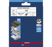 BOSCH Feuille abrasive pour ponçage manuel EXPERT W480 Web 1/4, 115 x 140 mm, G120