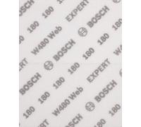 Bosch Feuille abrasive EXPERT W480 Web 1/4 pour ponçage manuel 115 x 140 mm G180 – Lot de 2