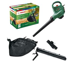 Bosch GardenTidy 3000 Souffleur électrique et aspirateur Universel (3000 W, Sac de récupération 50 l, Vitesse Variable, pour souffler, Aspirer et déchiqueter, Poids : 4,7 kg, Emballage Carton)