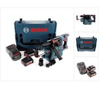 Bosch GBH 18V-26 F Marteau perforateur sans fil 18V 2,6J SDS-Plus en L-Boxx avec GDE 18V-16 aspiration des poussières, 2 batteries 5Ah et chargeur
