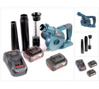 Bosch GBL 18 V-120 Souffleur de feuilles sans fil avec 2x Bosch GBA 18V 5,0 Ah batterie + chargeur GAL 1880 CV