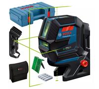 Bosch Laser lignes croisées GCL 2-50 G – faisceau vert, RM10 + pince plafond, coffret 15 m
