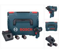 Bosch GDR 12V-110 Professional 12V Visseuse à choc sans fil avec prise hexagonale 1/4" + Coffret L-Boxx + 2x Batteries 3,0 Ah + Chargeur GAL 1230 ( 06019E0005 )