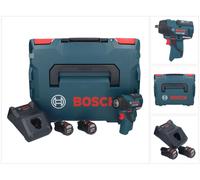 Bosch GDS 12V-115 Boulonneuse sans-fil + Coffret L-Boxx avec Carré mâle de 3/8"+ 2x Batteries 3 Ah + Chargeur