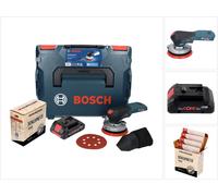 Bosch GEX 18V-125 Professional Ponceuse excentrique sans fil 18 V 125 mm Brushless + 1x Toolbrothers SPIDER Kit abrasif réseau + 1x batterie ProCORE 4,0 Ah + L-BOXX - sans chargeur