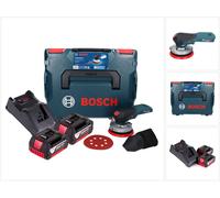 Bosch GEX 18V-125 Professional Ponceuse excentrique sans fil 18 V 125 mm Brushless + 2x batterie 5,0 Ah + chargeur + L-BOXX