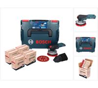 Bosch GEX 18V-125 Professional Ponceuse excentrique sans fil 18 V 125 mm Brushless + 4x Toolbrothers TURTLE Set de ponçage + L-BOXX - sans batterie, sans chargeur