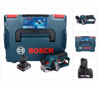 Bosch GHO 12V-20 Professional Rabot sans fil 12 V Brushless + 1x batterie 6,0 Ah + L-Boxx - sans chargeur