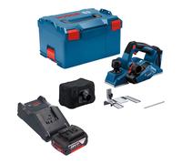 Bosch GHO 18V-26 Professional Rabot sans fil 18 V 2,6 mm Brushless + 1x batterie 5,0 Ah + chargeur + L-Boxx