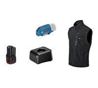 Bosch Gilet chauffant GHV 12+18V XA – batterie GBA 12V 2.0Ah, chargeur, taille S