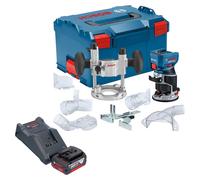 Bosch GKF 18V-8 Professional Affleureuse sans fil 18 V 8,0 mm Brushless + 1x batterie 4,0 Ah + chargeur + unité d'immersion + L-Boxx