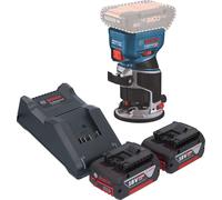 Bosch GKF 18V-8 Professional Affleureuse sans fil 18 V 8,0 mm Brushless + 2x batterie 4,0 Ah + chargeur