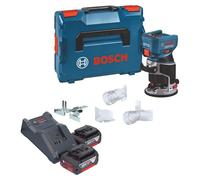 Bosch GKF 18V-8 Professional Affleureuse sans fil 18 V 8,0 mm Brushless + 2x batterie 4,0 Ah + chargeur + L-Boxx