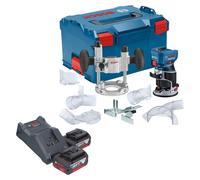 Bosch GKF 18V-8 Professional Affleureuse sans fil 18 V 8,0 mm Brushless + 2x batterie 4,0 Ah + chargeur + unité d'immersion + L-Boxx