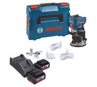 Bosch GKF 18V-8 Professional Affleureuse sans fil 18 V 8,0 mm Brushless + 2x batterie 5,0 Ah + chargeur + L-Boxx