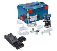 Bosch GKF 18V-8 Professional Affleureuse sans fil 18 V 8,0 mm Brushless + 2x batterie ProCORE 4,0 Ah + chargeur + unité d'immersion + L-Boxx