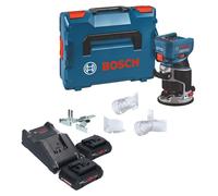 Bosch GKF 18V-8 Professional Affleureuse sans fil 18 V 8,0 mm Brushless + 2x batterie ProCORE 4,0 Ah + chargeur + L-Boxx