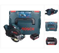 Bosch GKM 18V-50 Professional Scie circulaire portative pour le métal sans fil 18 V 136 mm Brushless + 1x batterie 5,0 Ah + L-Boxx - sans chargeur