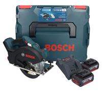 Bosch GKM 18V-50 Professional Scie circulaire portative sans fil pour le métal 18 V 136 mm Brushless + 2x batterie 4,0 Ah + chargeur + L-Boxx