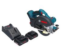 Bosch GKM 18V-50 Professional Scie circulaire portative sans fil pour le métal 18 V 136 mm Brushless + 2x batterie ProCORE 4,0 Ah + chargeur