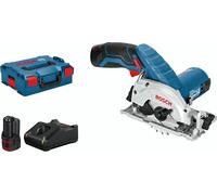 Bosch GKS 12V-26 Scie circulaire sans fil 12V ( 06016A1005 ) 85mm + Coffret de transport L-Boxx + 2 x Batteries 3,0Ah + Chargeur